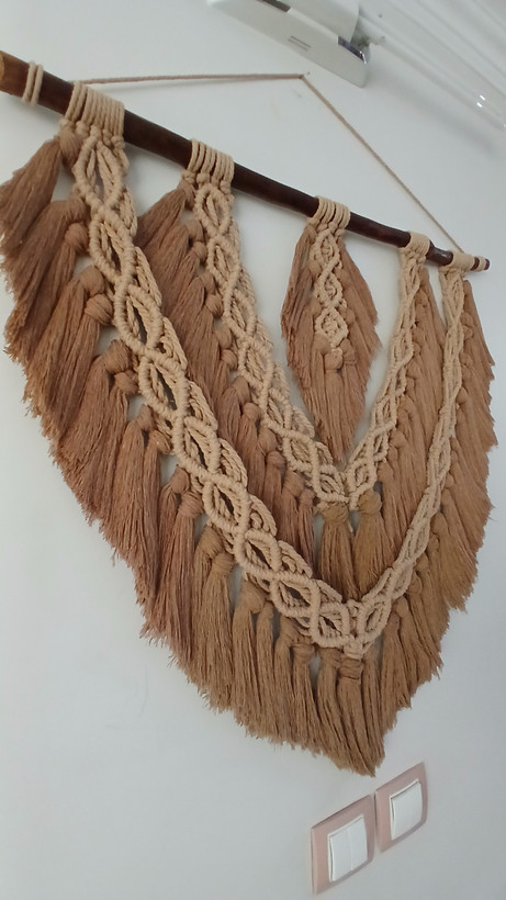 دیوار کوب مکرومه